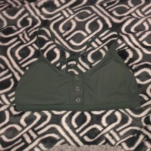 Olive green bikini top